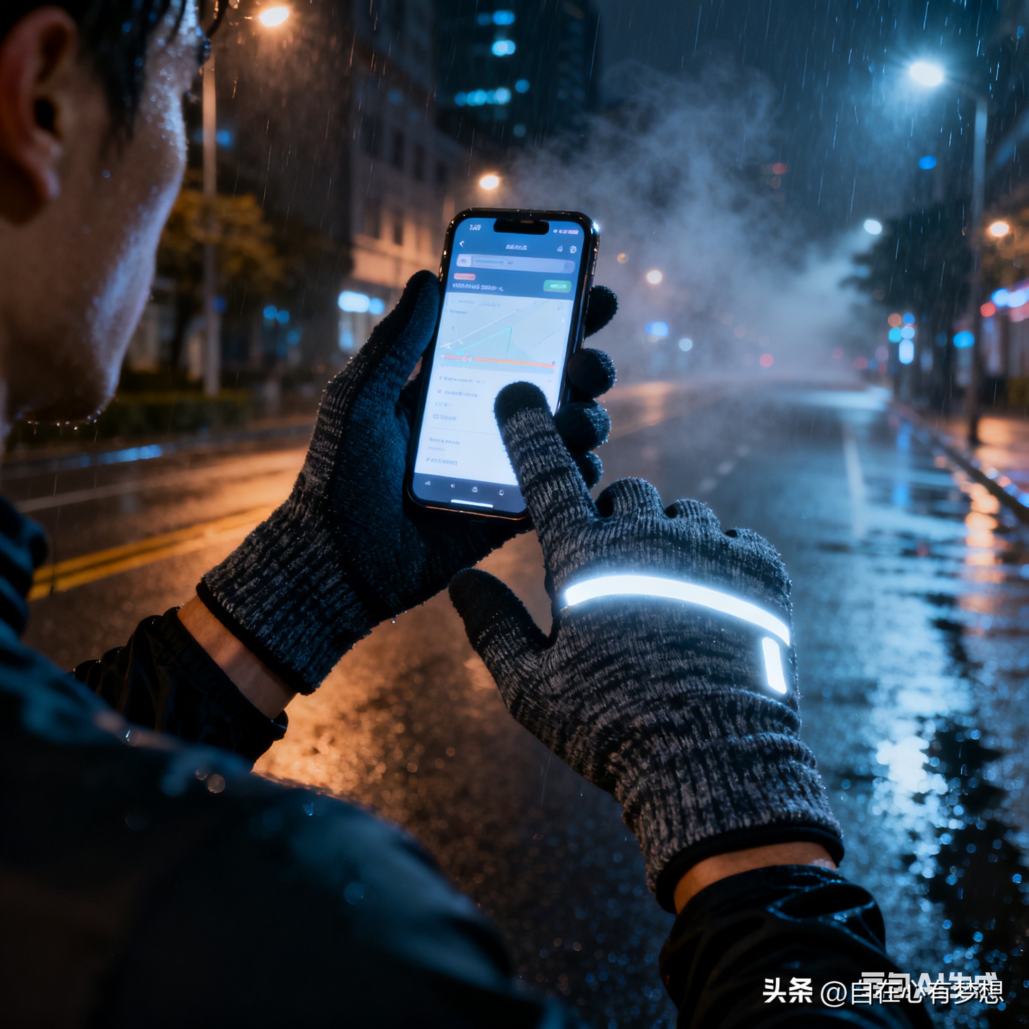 跑步手套保暖防风_跑步手套导电材质_健身手套的作用